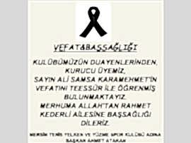 VEFAT & BAŞSAĞLIĞI