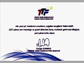 AZƏRBAYCAN TENİS FEDERASYONU BAŞKANI SN.CENGİZ DURMUŞ'DAN YENİ YIL MESAJI.